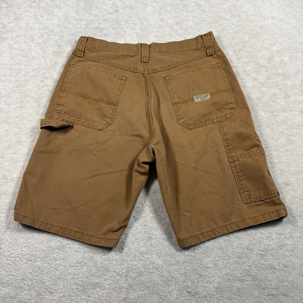 Wrangler Carpenter Shorts Men 32 Brown Authentic‎ Issue 64WC2AO Utility Canvas